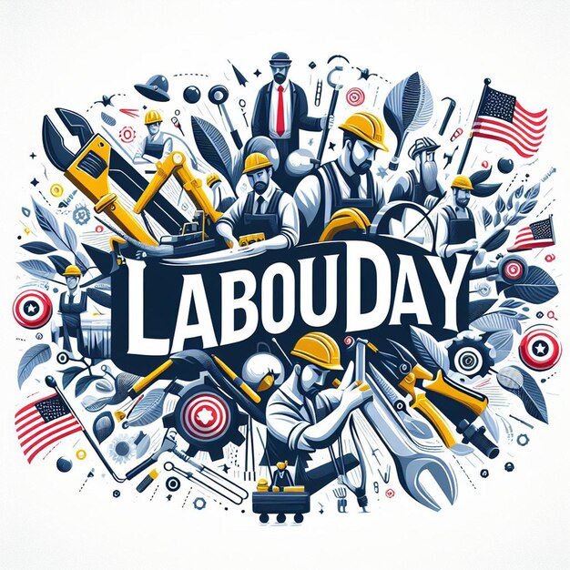 Photo labour day poster flyer banner free photos and labour day background