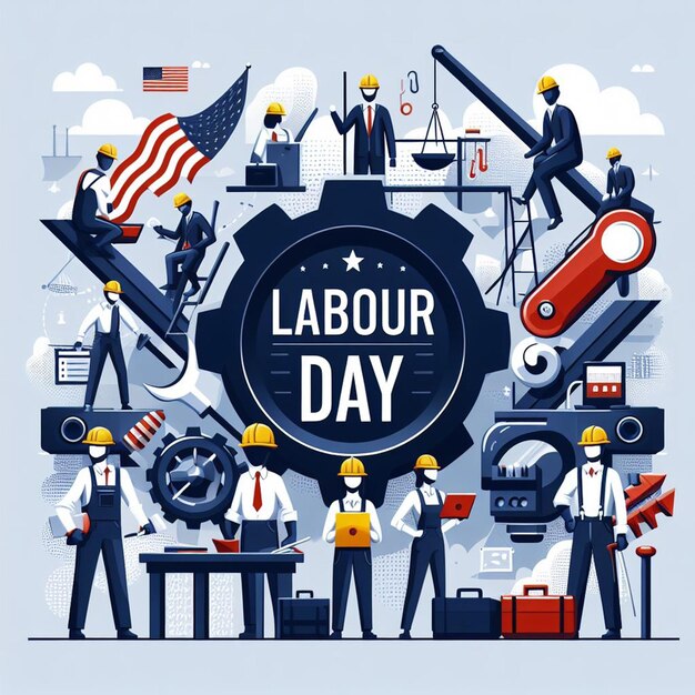 Photo labour day poster flyer banner free photos and labour day background