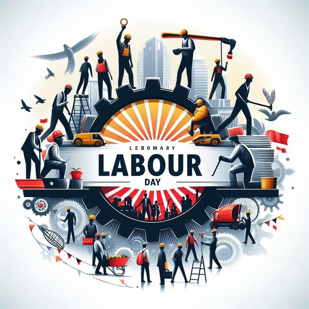 Photo labour day poster flyer banner free photos and labour day background