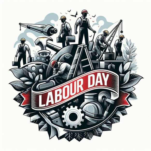 Photo labour day poster flyer banner free photos and labour day background
