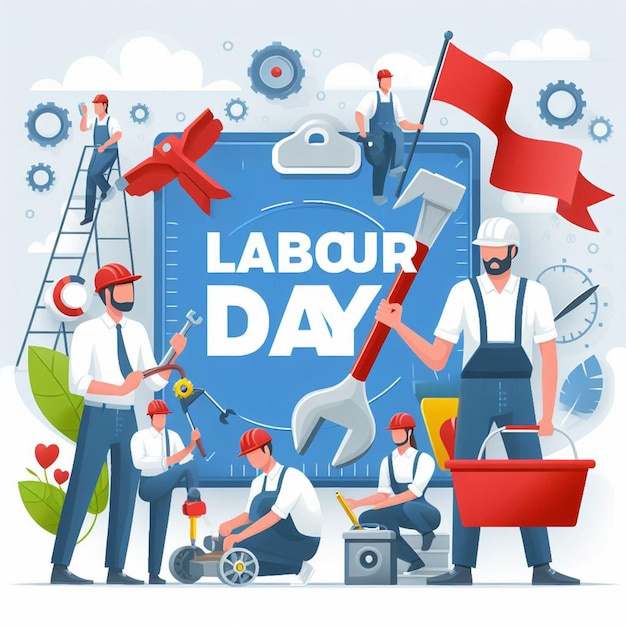 Labour day poster flyer banner free photos and labour day background