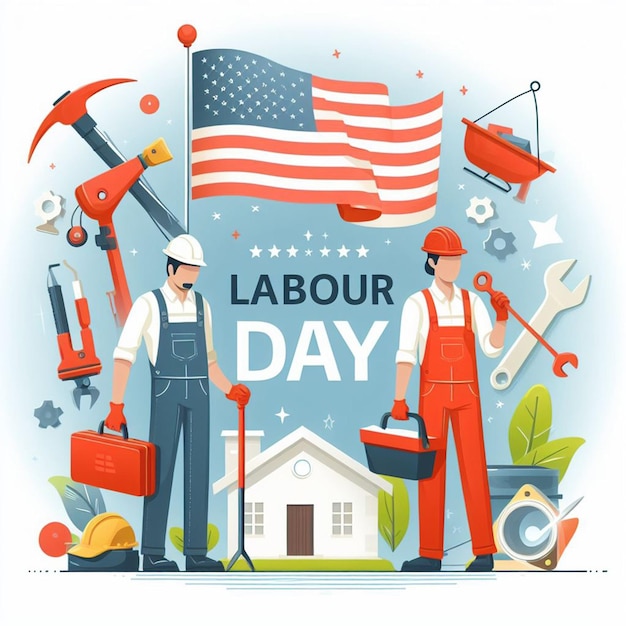 Photo labour day poster flyer banner free photos and labour day background