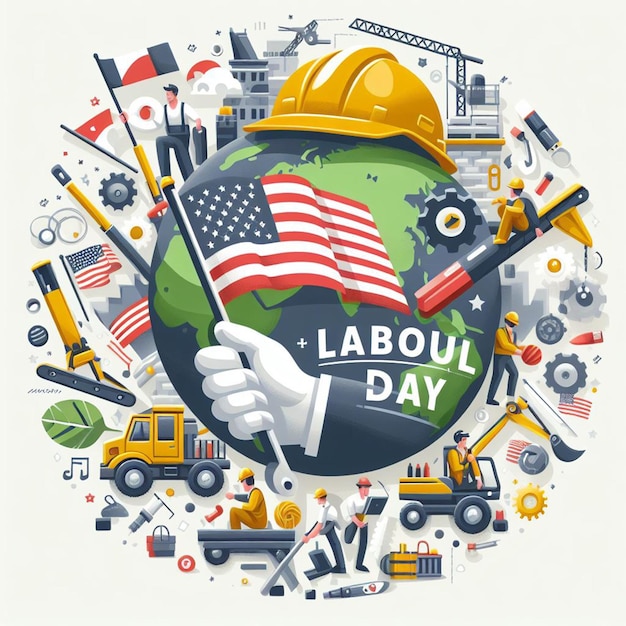 Photo labour day poster flyer banner free photos and labour day background