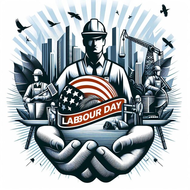 Photo labour day poster flyer banner free photos and labour day background