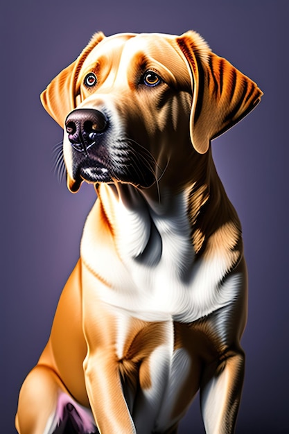 Labrador retriever geïsoleerd op doorzichtige achtergrond PNG Portret van een schattige hond