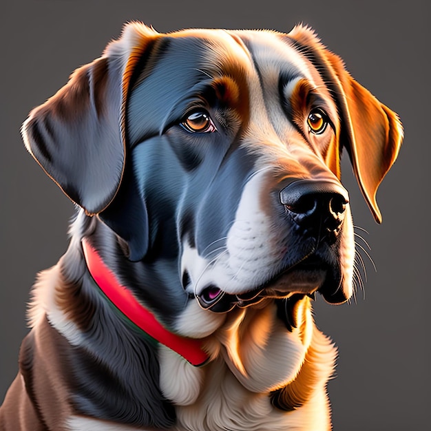 Labrador retriever isolated on transparent background PNG Portrait of a cute dog