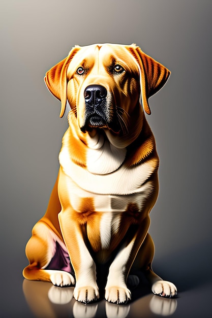 Labrador retriever isolated on transparent background PNG Portrait of a cute dog