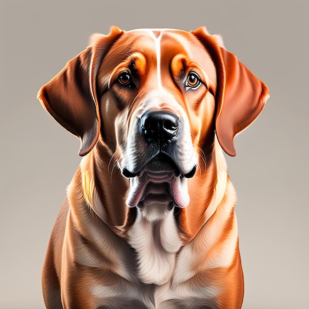 Labrador retriever isolated on transparent background PNG Portrait of a cute dog