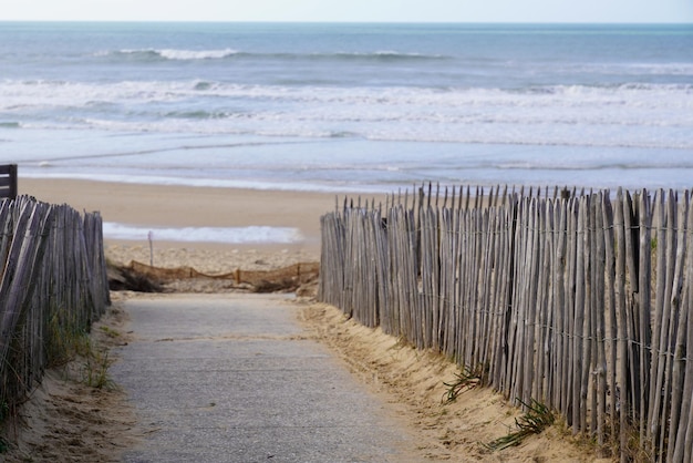 Lacanau Ocean access beach in city center France