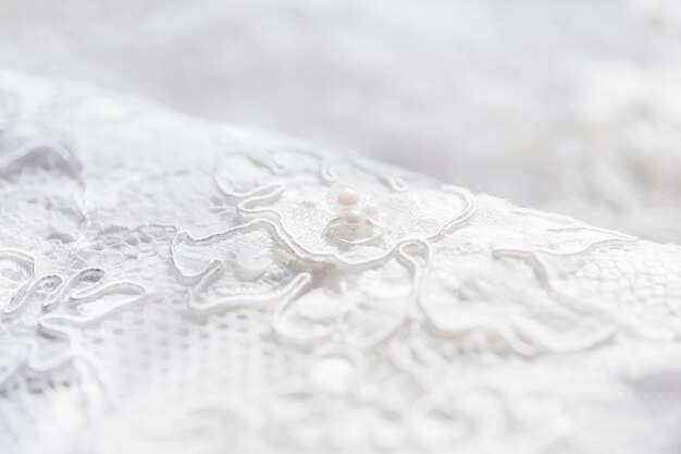 Lace silk fabric with buttons