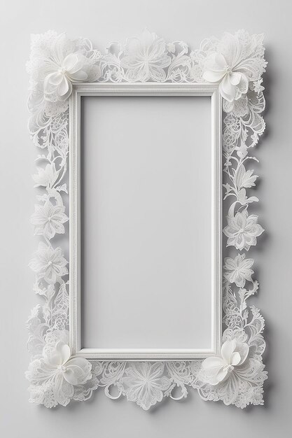 LaceCovered Frame Mockup with blank empty space for placing your design