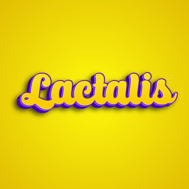 Lactalis typografie 3d ontwerp geel roze witte achtergrond foto jpg.
