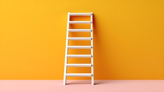 A ladder leaning against a wall