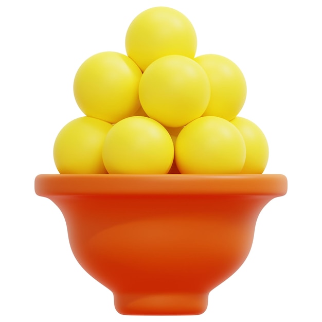 laddu 3d render icon illustration