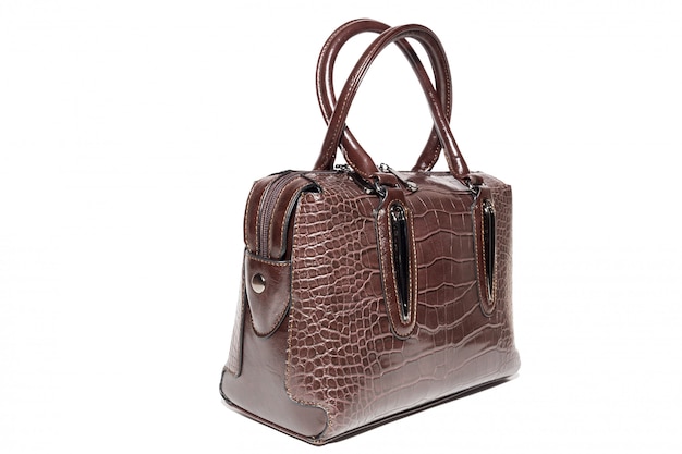 Ladies leather handbag brown