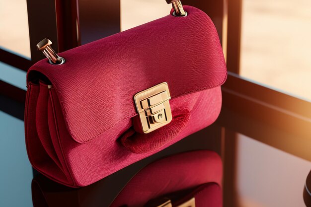 Ladies luggage shoulder bag handbag luxury bag rendering advertising rendering background