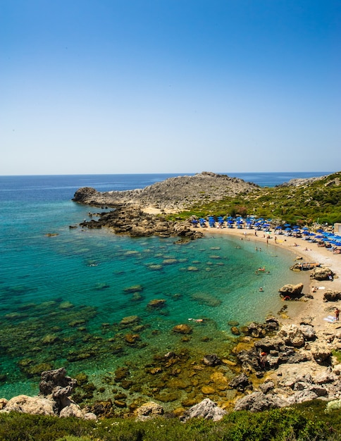 Ladiko beach in Faliraki Rhodes Greece