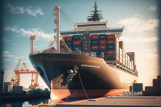 Ladingschip voor internationale en logistieke scheepvaart