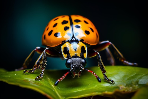 Lady bug on the leaves