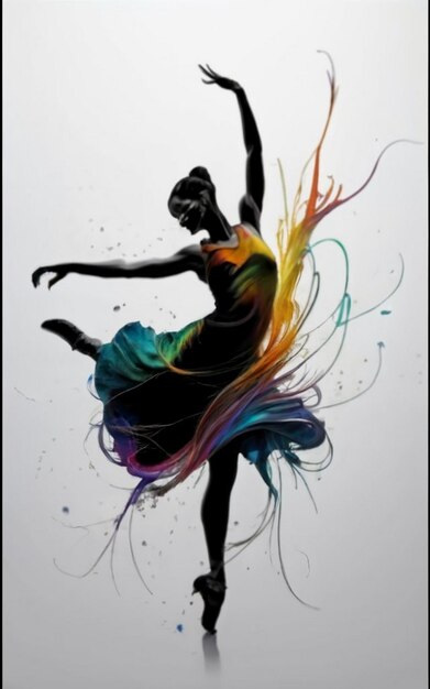 Photo lady of dance silhouette