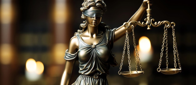 Foto immagine generata dall'intelligenza artificiale di lady justice