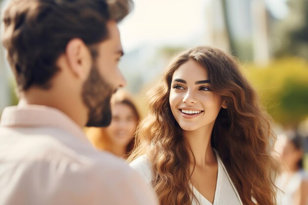 A lady laughing with friends at a social gathering