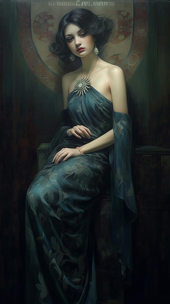 Lady in night dress