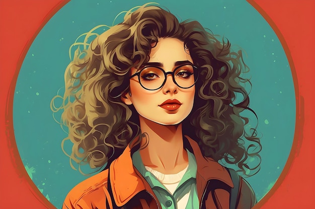 Lady Professor with curly hair