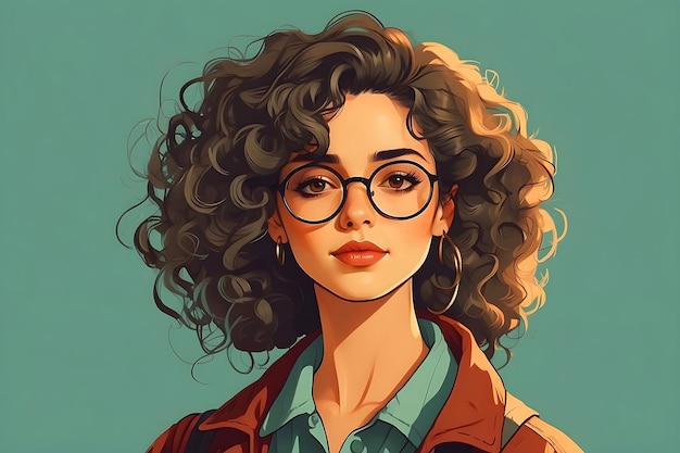 Lady Professor with curly hair