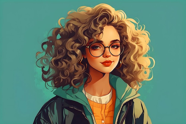 Lady Professor with curly hair