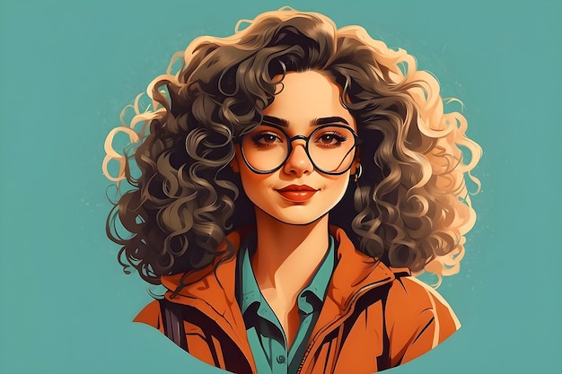 Lady Professor with curly hair