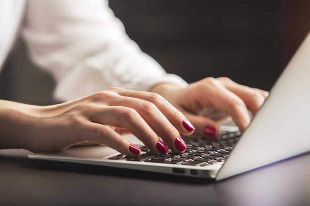 Lady using laptop