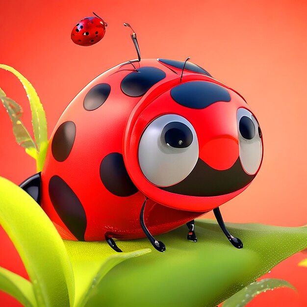 Photo ladybug cartoon animation high quality image download