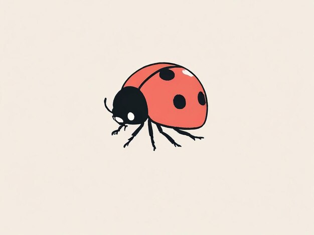 Photo a ladybug drawing of a ladybug