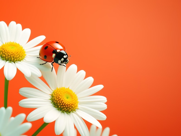 Foto una coccinella su un fiore