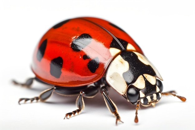 Ladybug on White Background Generative AI