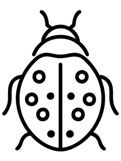 LadybugColoring page for kids Printable page Preschool education