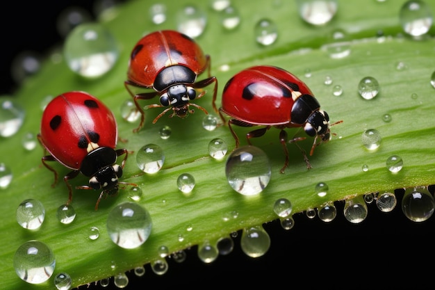 Foto le coccinelle che si nutrono di afidi