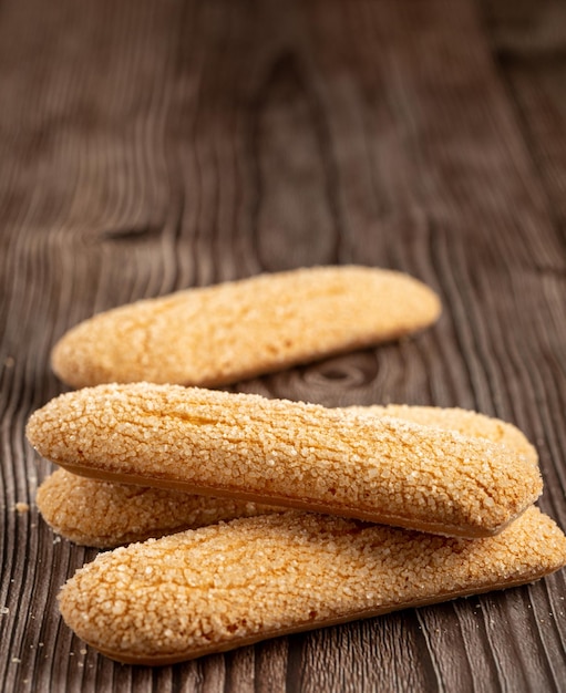 Ladyfingers cookies on the table