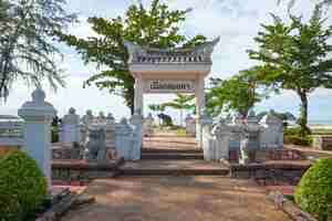 Photo laem samila beach in songkhla