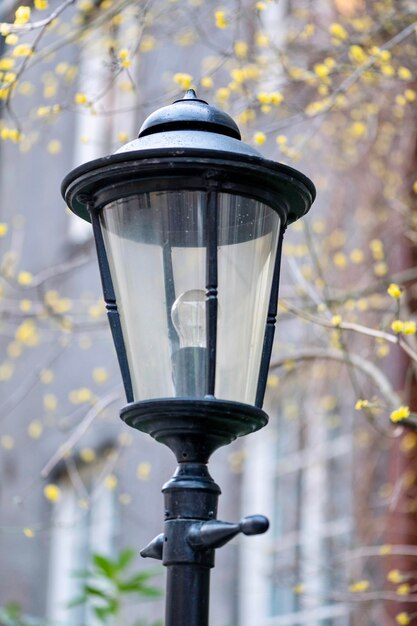 Foto lage hoek van de straatverlichting