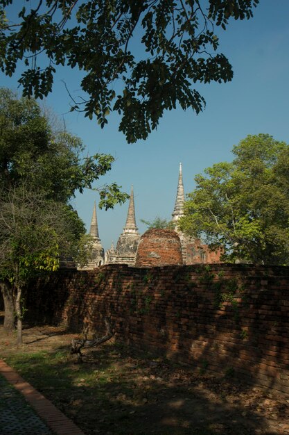 Foto lage hoek van de tempel