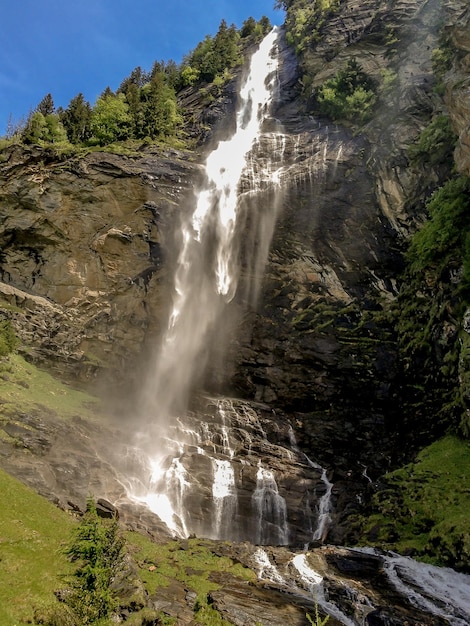 Lage hoek van de waterval