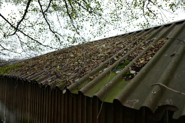 Lage hoek van het dak tegen de lucht