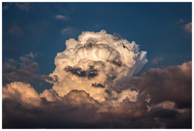 Foto lage hoek van wolken aan de hemel