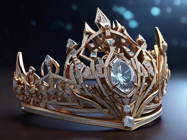 lage sleutel beeld van mooie koningin kroon vintage gefilterd fantasy middeleeuwse periode