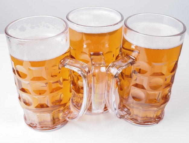 Photo lager beer glasses