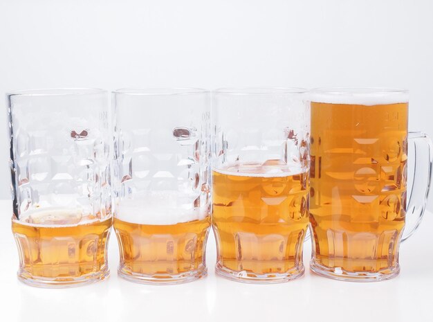 Photo lager beer glasses