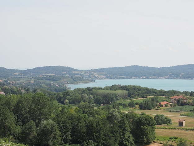 Lago di Viverone lake in Italy