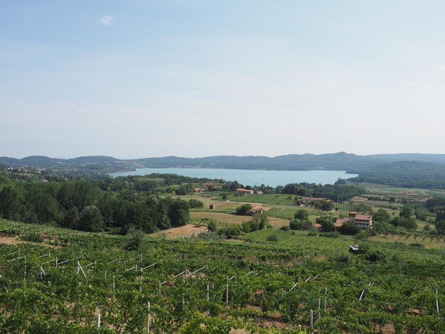 Lago di Viverone lake in Italy